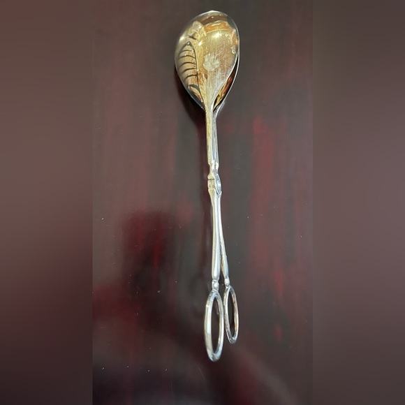 Silver Plated Made In Italy Salad Tongs - Picture 3 of 5